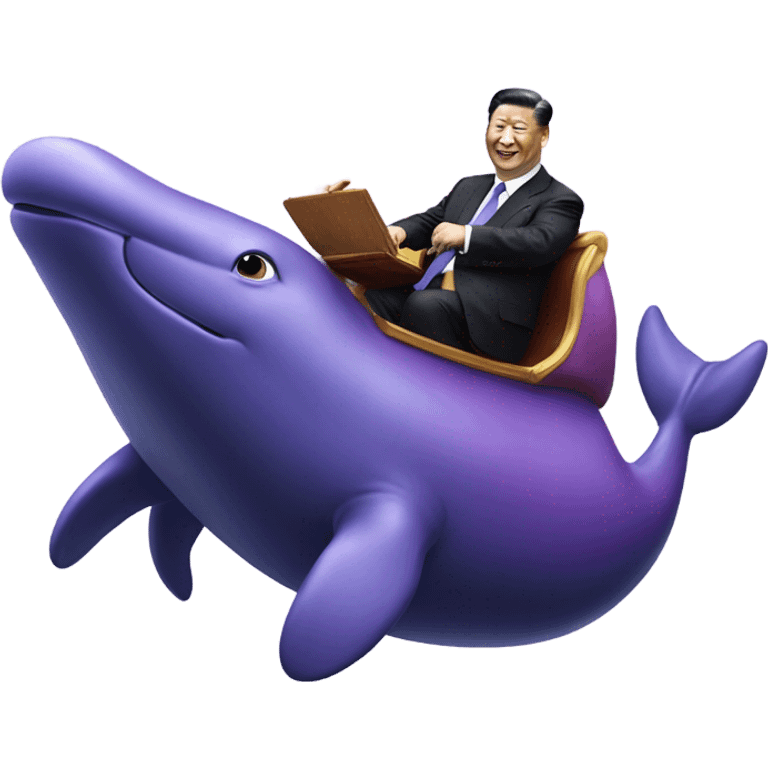 xi jinping riding purple whale emoji