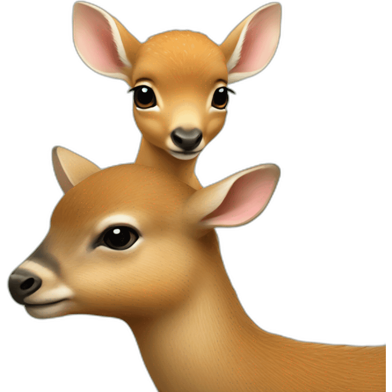 baby deer on capybara's back emoji