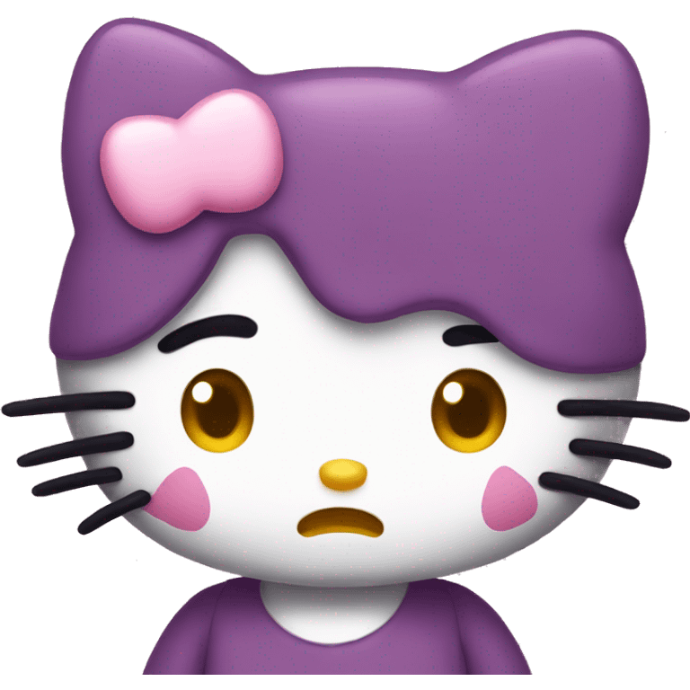 Sad hello kitty emoji