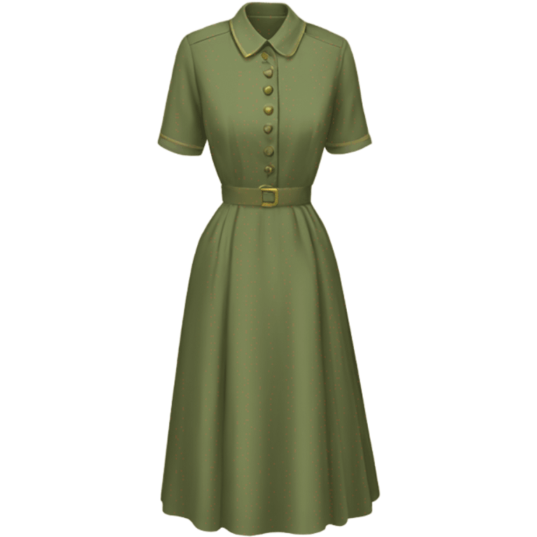 Khaki green vintage dress emoji