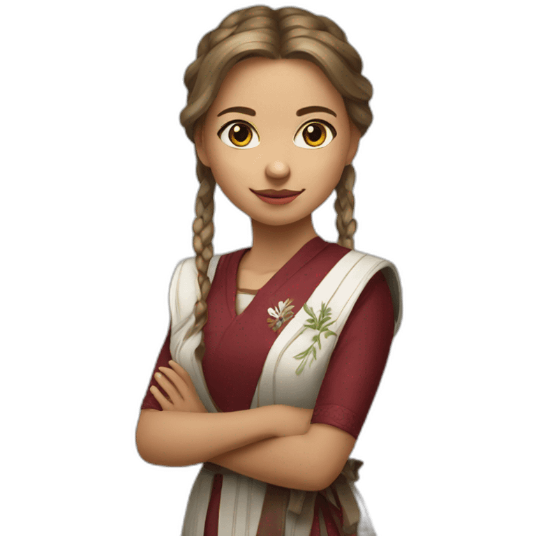 daughter of the nation with Latvian bow emoji