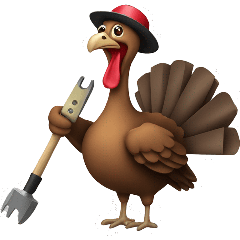 Turkey holding tool emoji