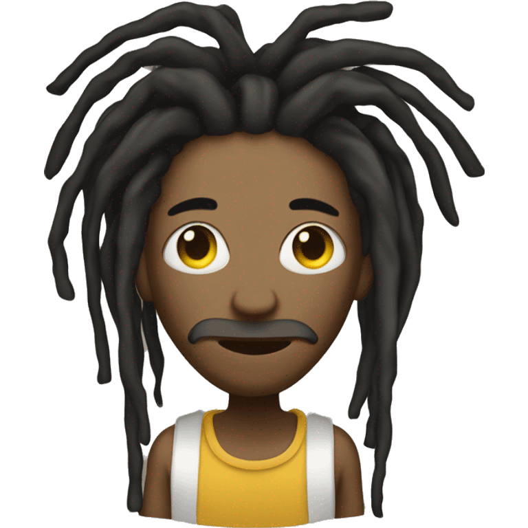 dreadhead with dreads infront of face emoji