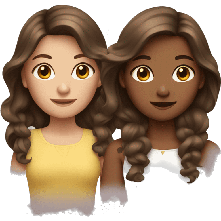 3 girls with brown hair emoji