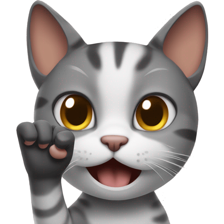 Cat snapping their fingers  emoji