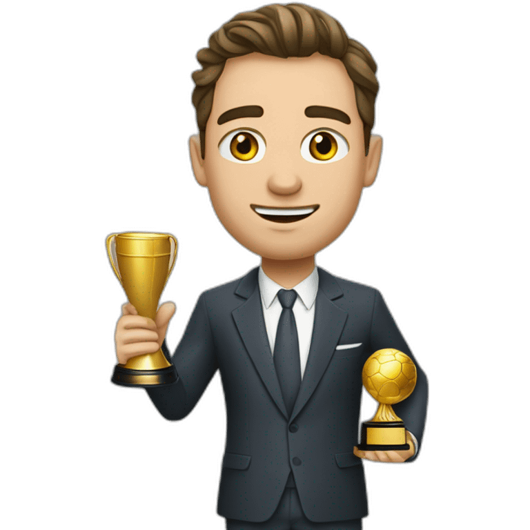 Di caprio con la copa del mundo emoji