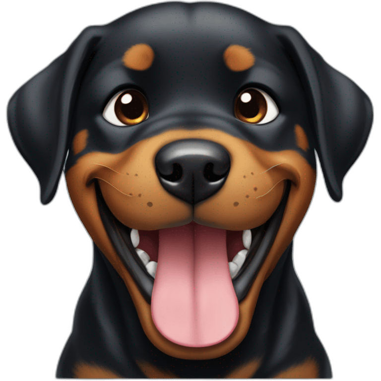 rottweiler puppy panting emoji