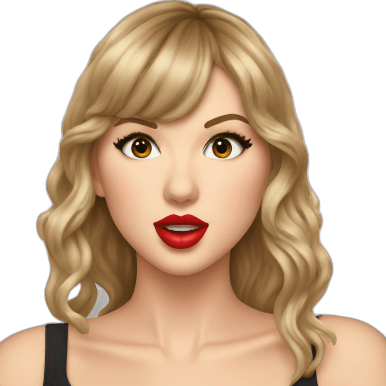 taylor swift kissing herself emoji