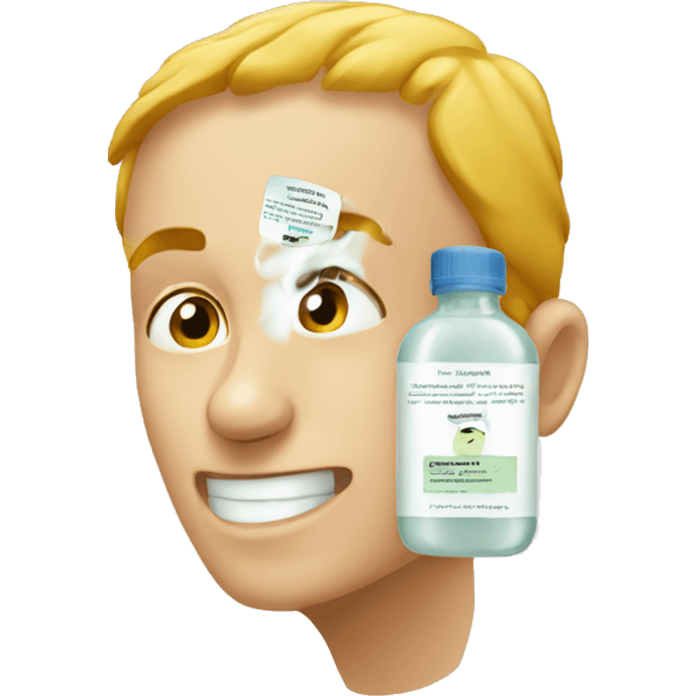 facial tonic with label emoji