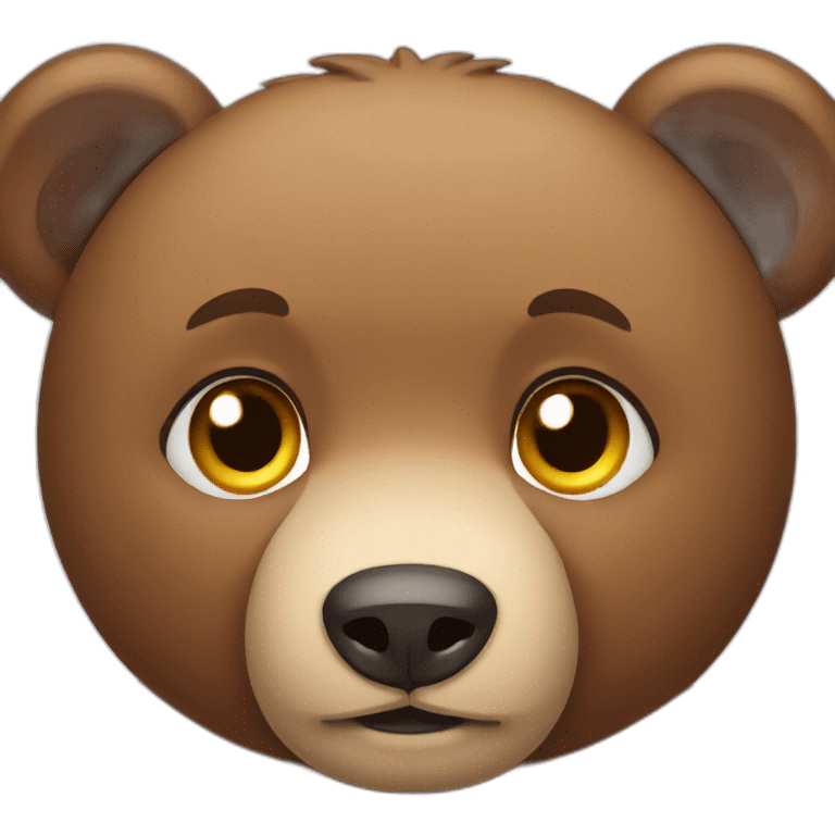 Brown Bear cub sad emoji