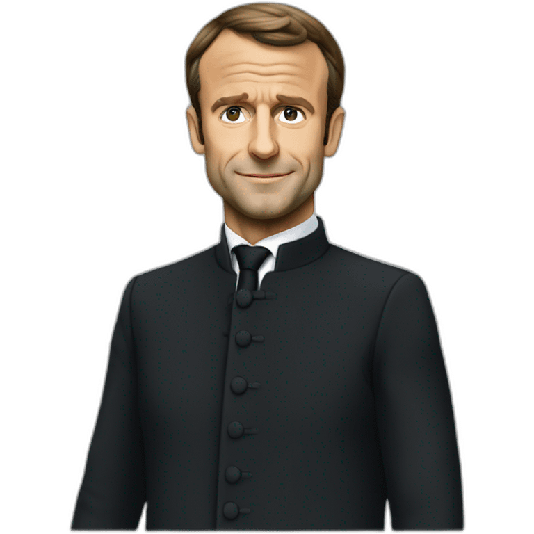 Emmanuel macron en robe emoji