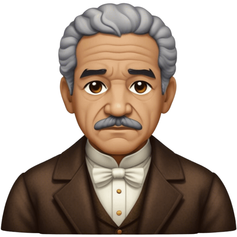 Cinematic Realistic Gabriel García Márquez Portrait Emoji, depicted as a visionary writer with a contemplative gaze in period attire, rendered with rich textures and warm literary lighting that captures his magical realism legacy. emoji