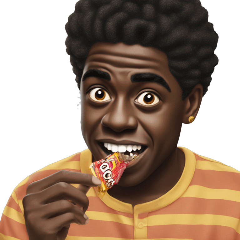 Kodak black eating one peice of candy emoji