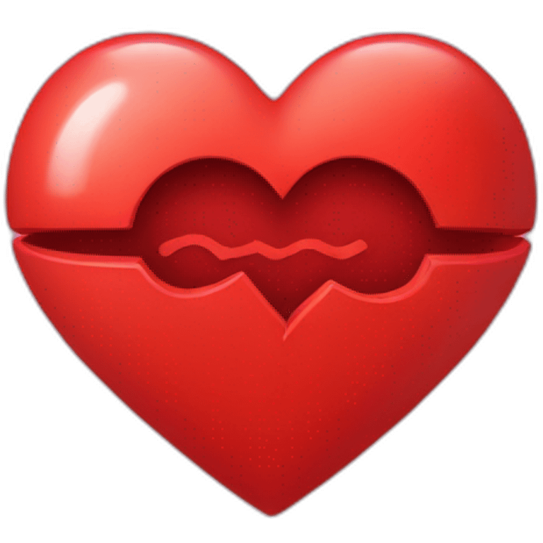 A red heart with infinite symbol inside emoji