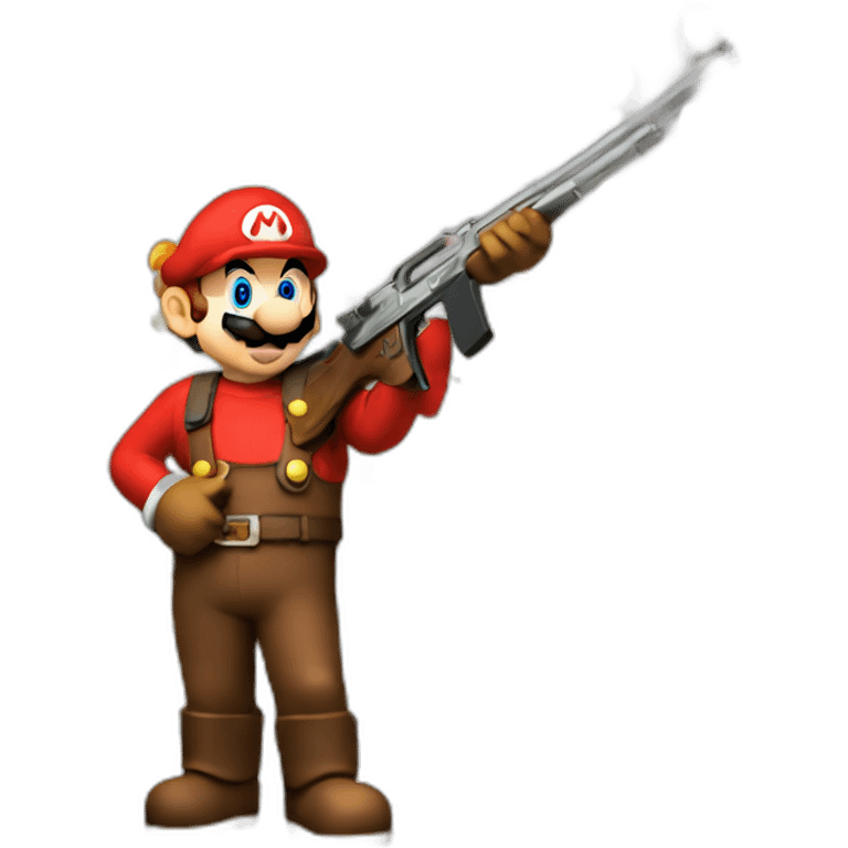 mario holding shotgun emoji