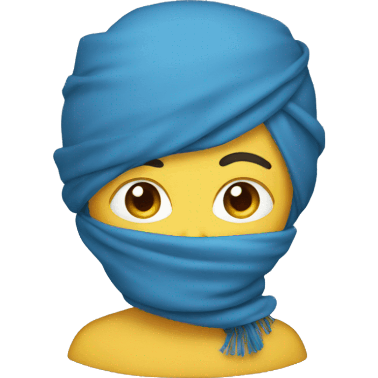 Blue scarf emoji