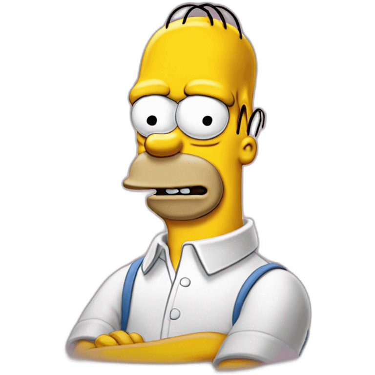 Tête de homer Simpson avec des cœur dans les yeux emoji