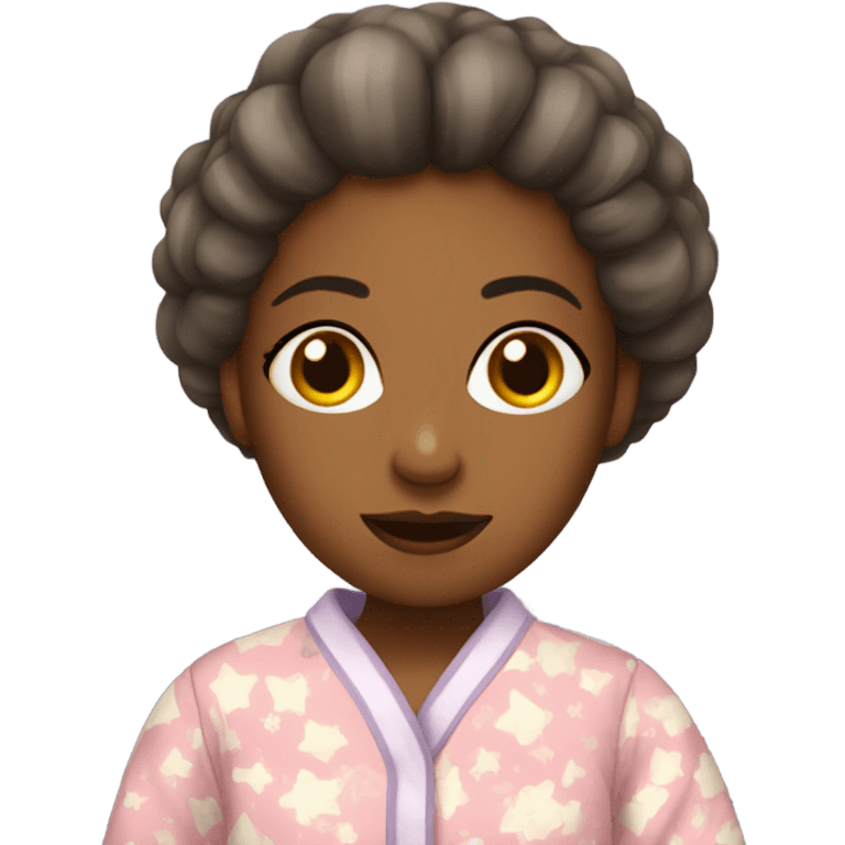 femme métisse en pyjama emoji