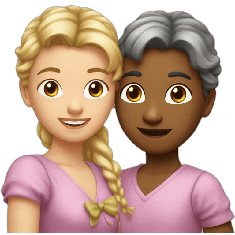 Deux fées qui font un câlin emoji