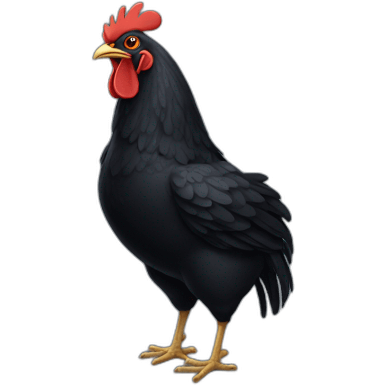 big black chicken emoji