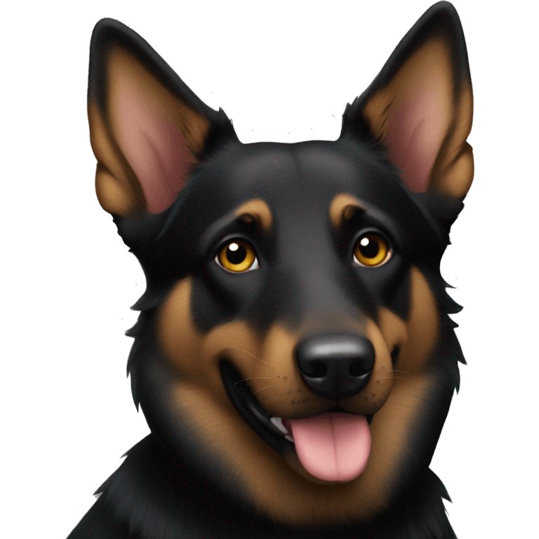 Black kelpie german shepherd mix emoji