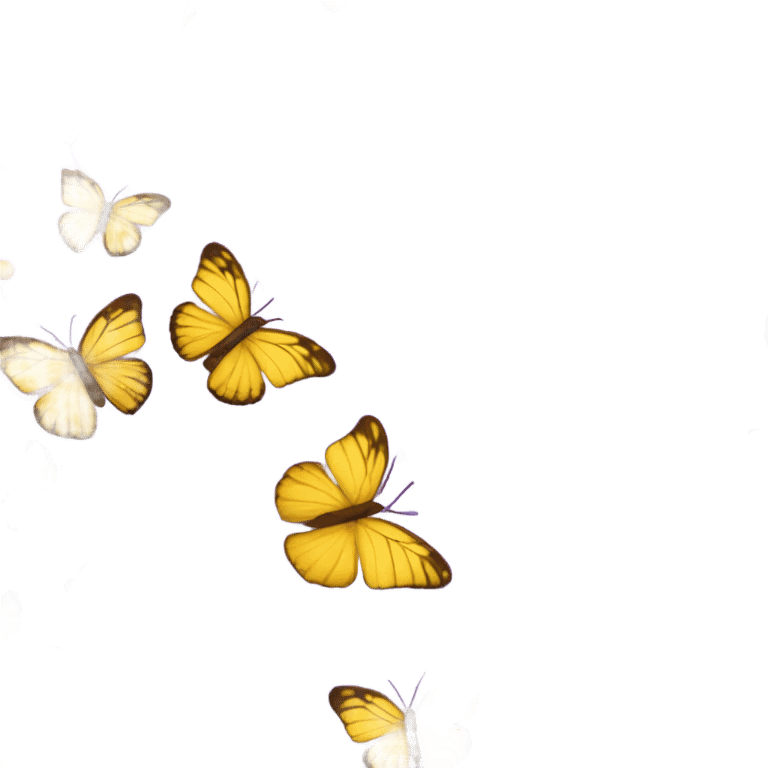 Purple flowers covered by butterflies emoji