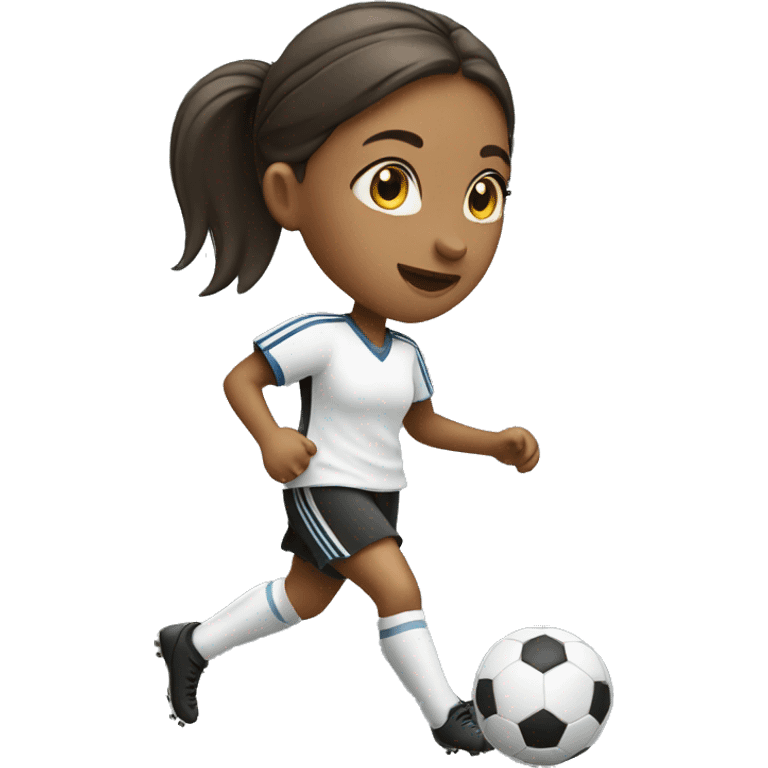 girl playing soccer emoji