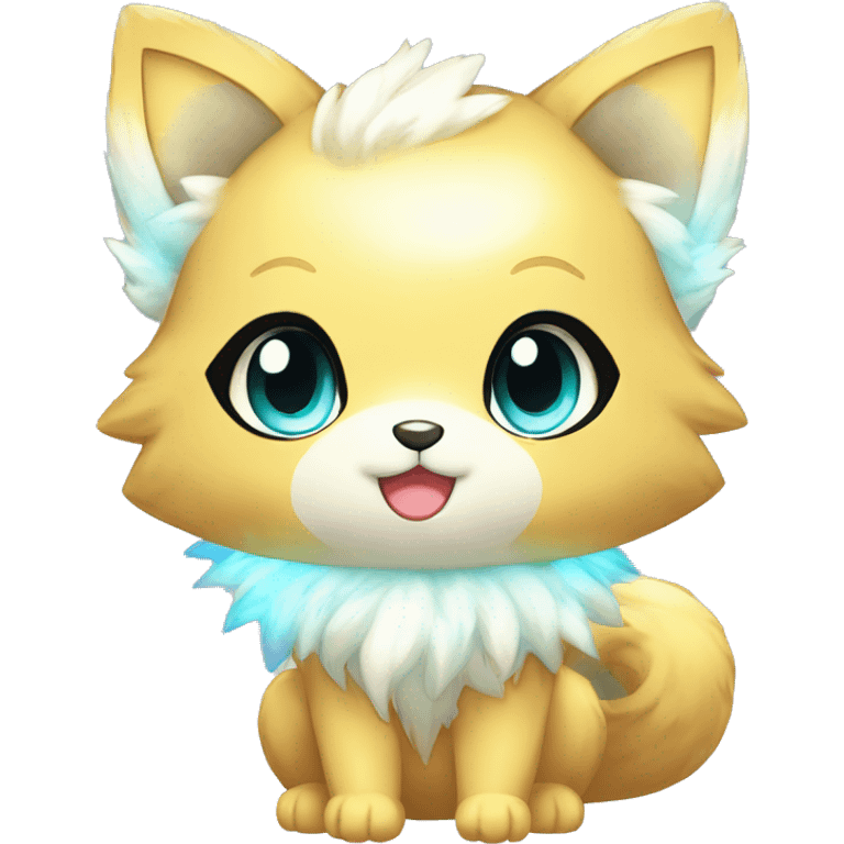 Cute Cool Kawaii stylish Pretty Chibi Fur-Sona Shiny Colorful Sparkly Fakemon Full Body emoji