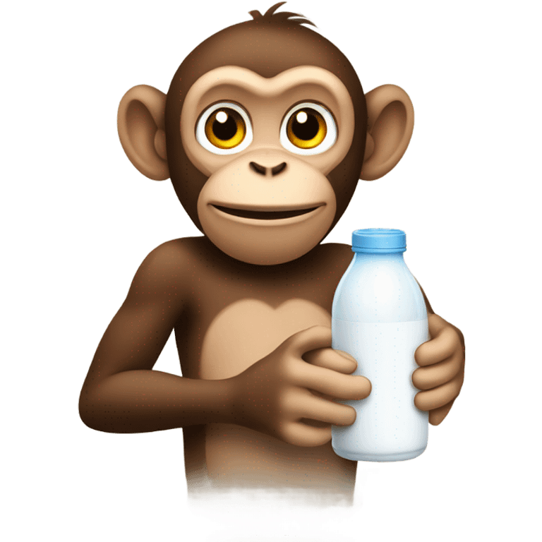 Monkey carrying milk emoji