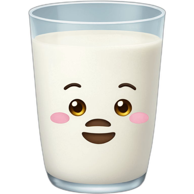 milk in a glass cup emoji