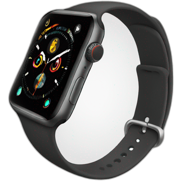 apple watch with logo emoji