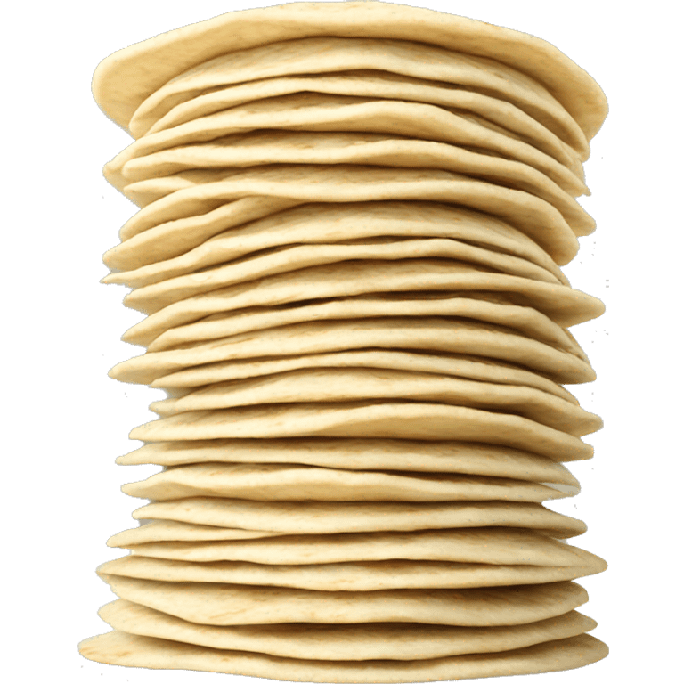 Stack of homemade flour tortillas with grill marks emoji