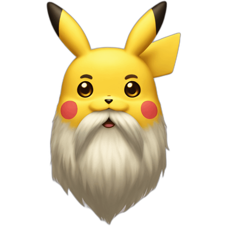 Pikachu with a long beard emoji