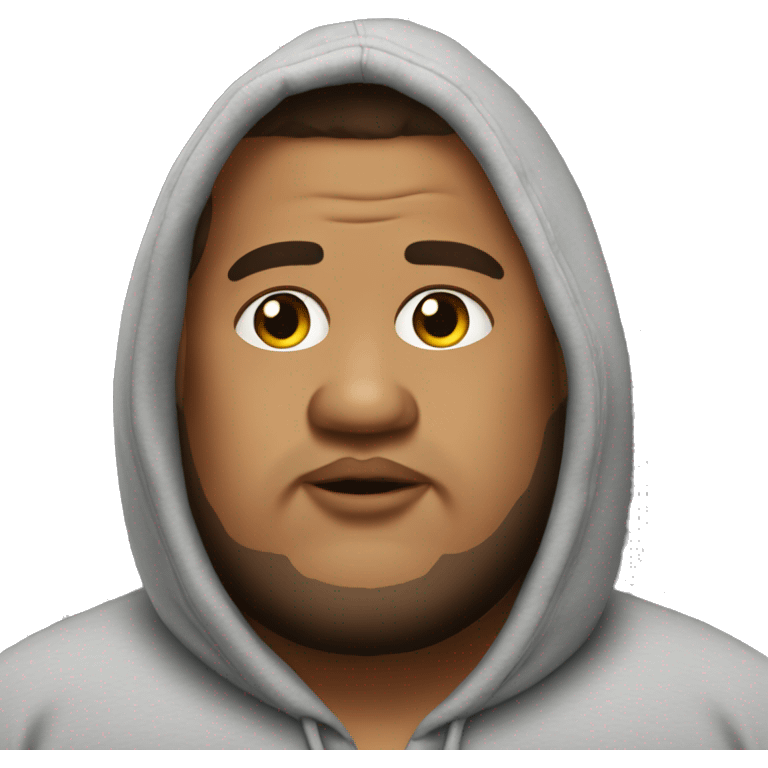  A fat ass man wearing a hoddie emoji