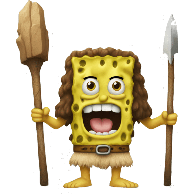 spongebob as caveman emoji