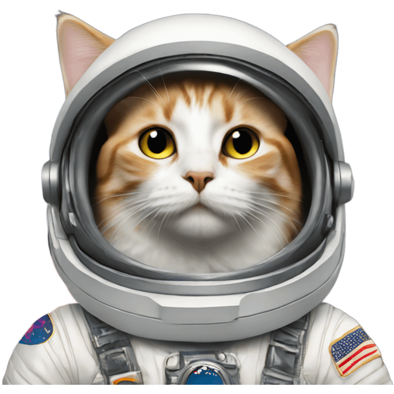 Cat wearing astronout suite  emoji