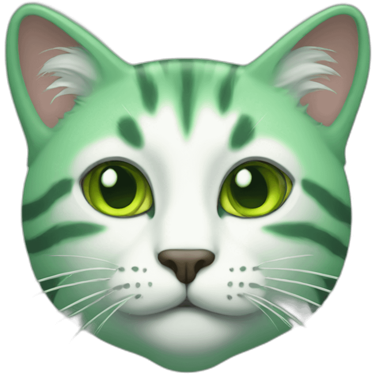 Green cat emoji