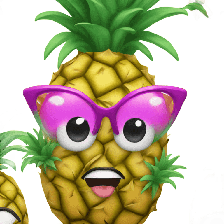 pineapple with makeup emoji