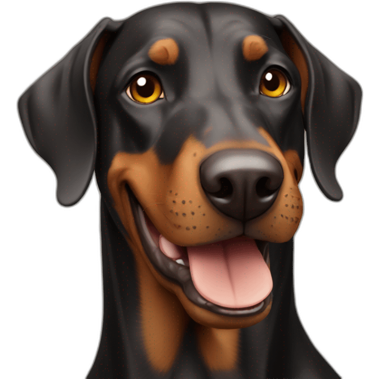 DOBERMAN WITH BAD SMILEY emoji