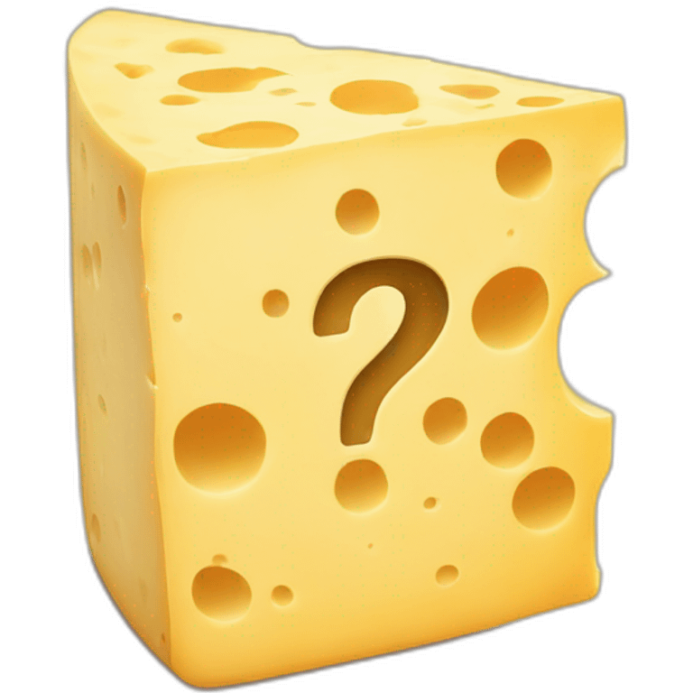 cheese with a question mark over emoji