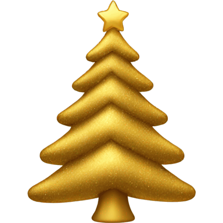 A golden chrismas tree emoji