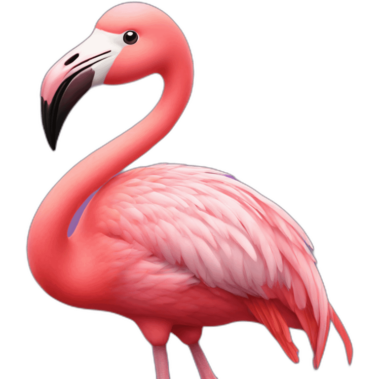 flamingo in halloween costume emoji