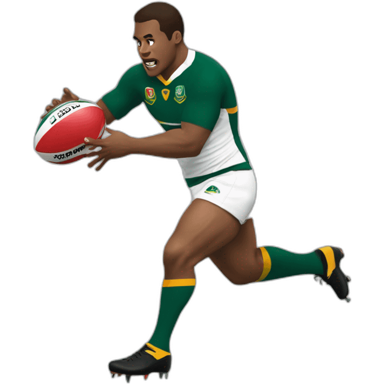 South african rugby player blocking a kick emoji