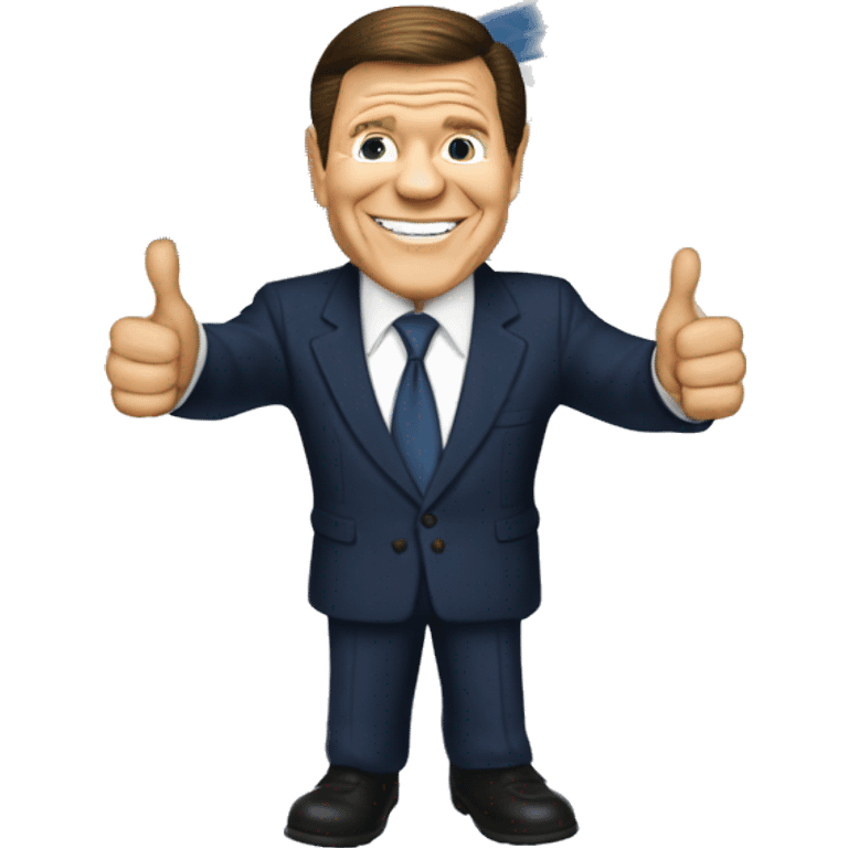 Kenneth Copeland with thumbs up in front of a jet emoji