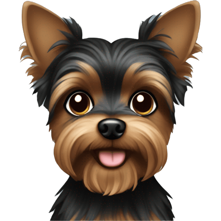 Black and brown Yorkie emoji