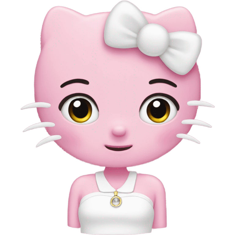 Hello kitty doing lashes emoji