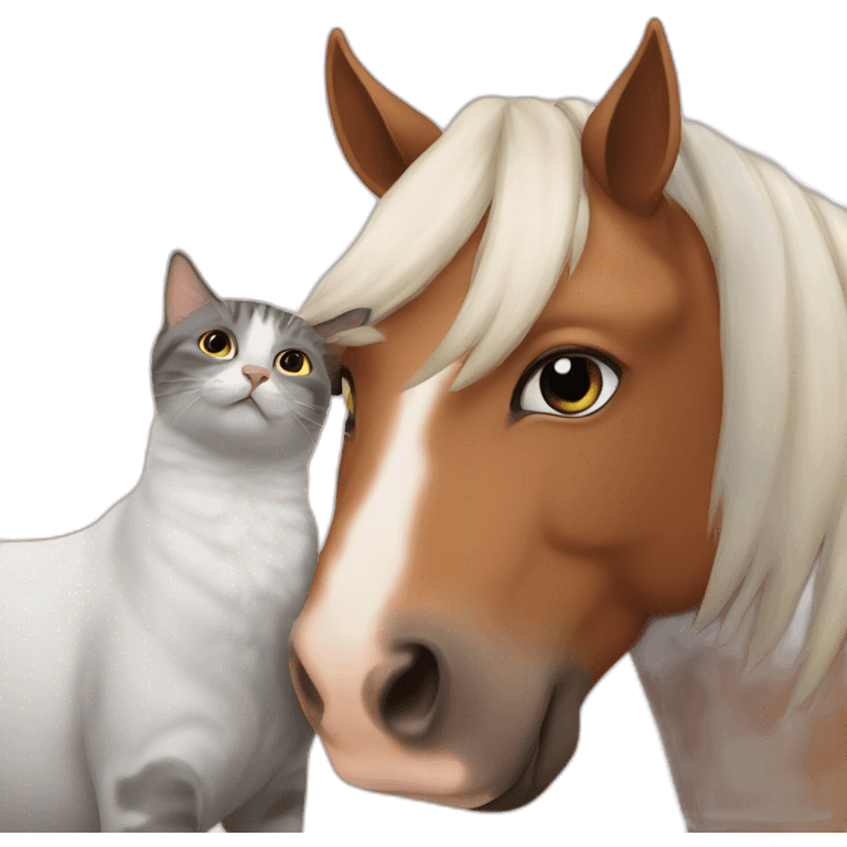 cat under a horse emoji