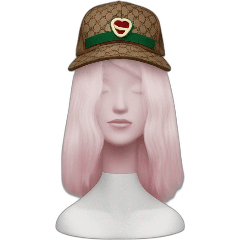 capital bra with gucci cap emoji