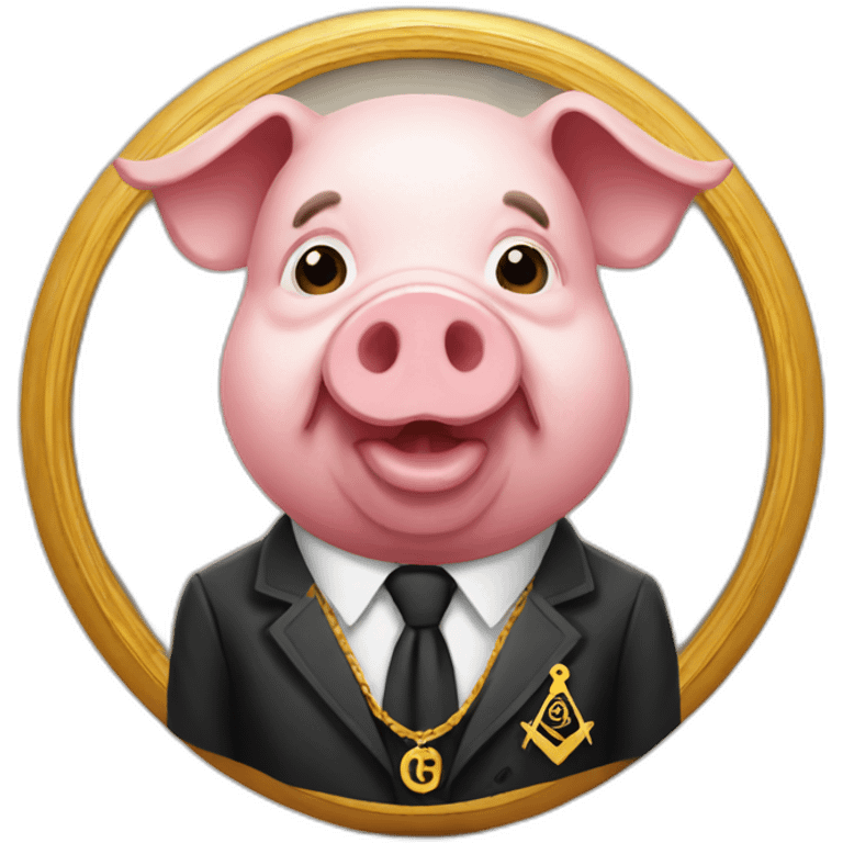 pig freemason emoji