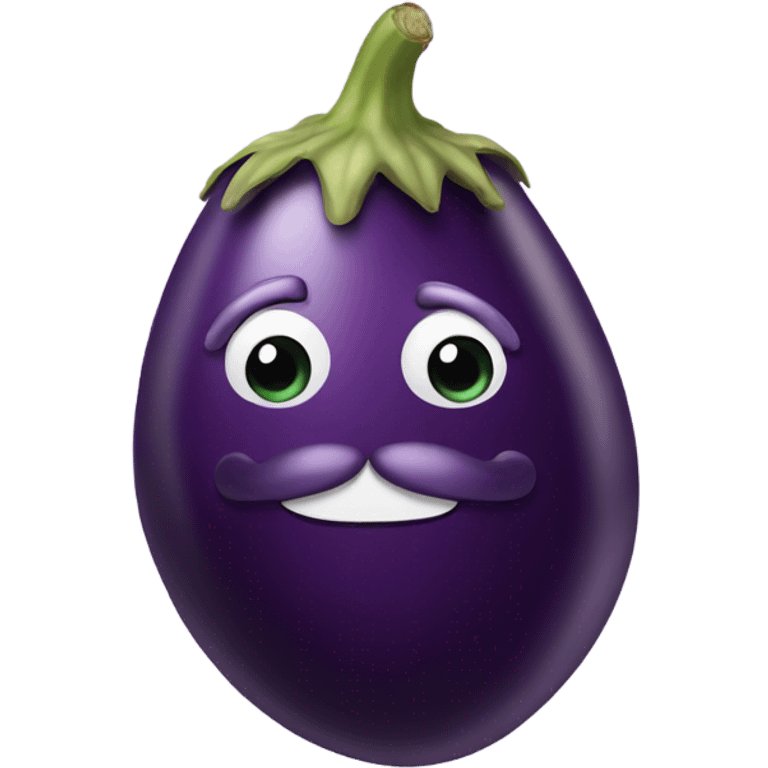 Eggplant with a mustache  emoji